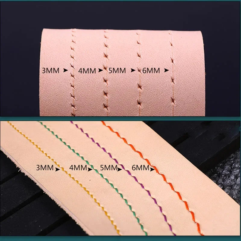 Baver Steel Leather Craft Diamond Chisel Stitching Hole Punch Tools 3mm 4mm 5mm 6mm 1 2 4 6 Prong 4pcs/set