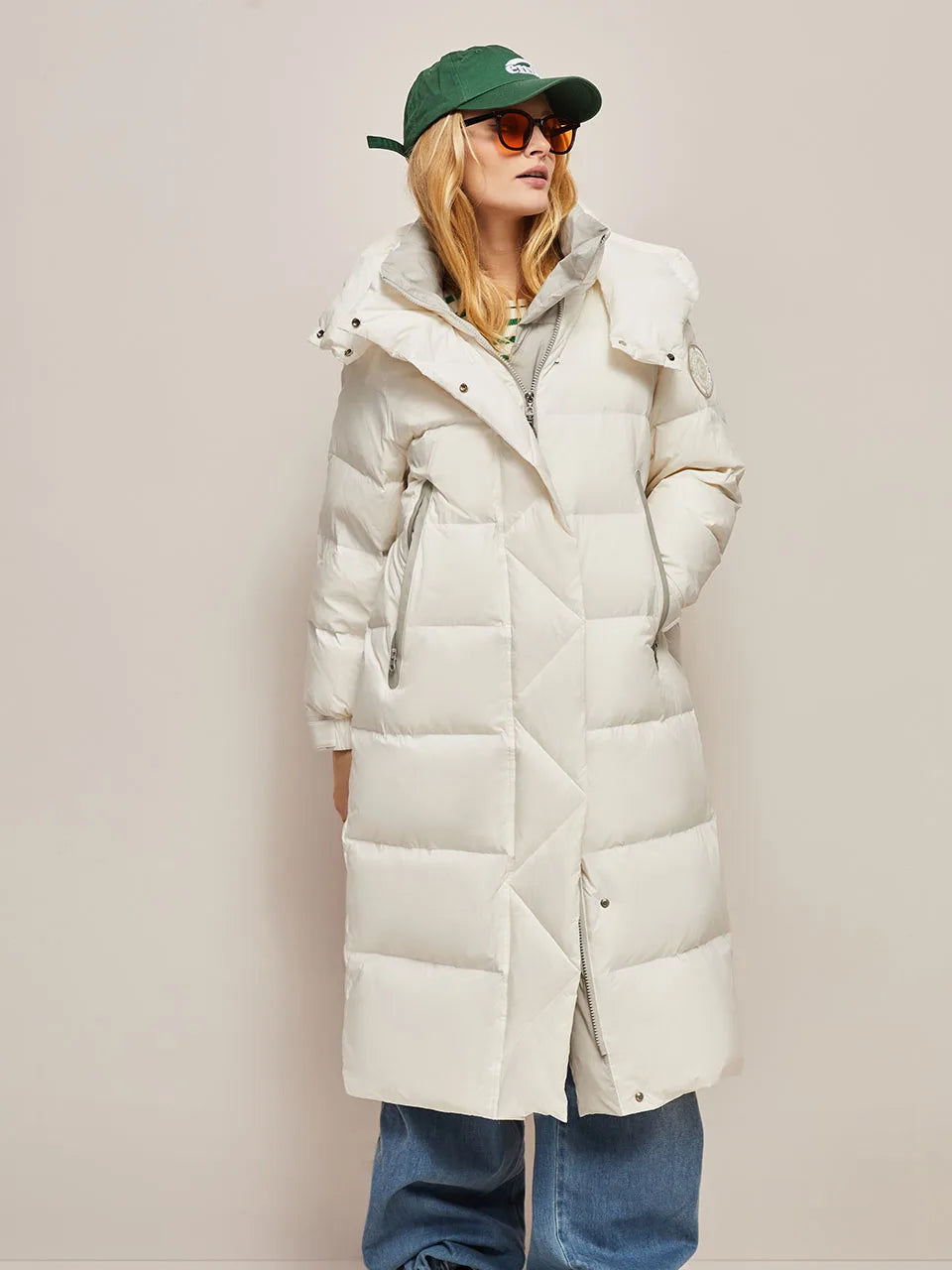 Cinemore down jacket woman winter 2022 long cold warm standing collar hooded casual Parkas Women's white duck down jacket Y22510