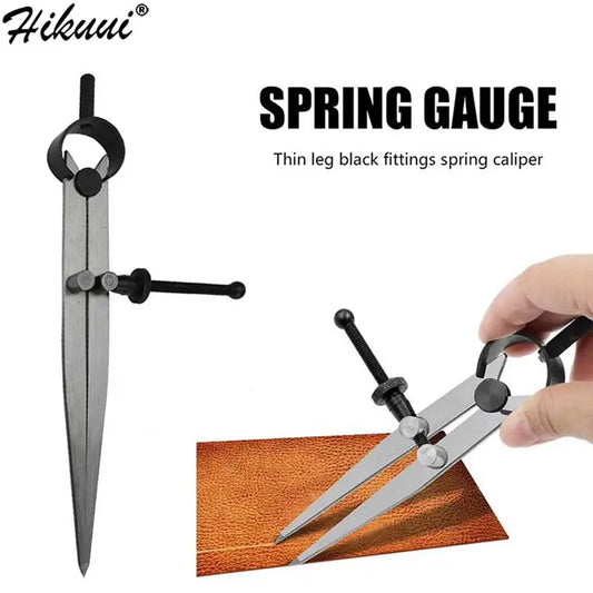 1PC Carbon Steel Scriber Divider Wheel Adjustable Wing Divider Edge Creaser Leather Stitch Hole Measure Compass Rotary Scribing