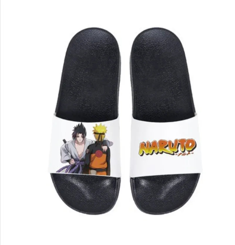 Naruto anime cartoon household slippers Sasuke Naruto Itachi Kakashi men women outdoor secondary yuan anime cartoon slippers