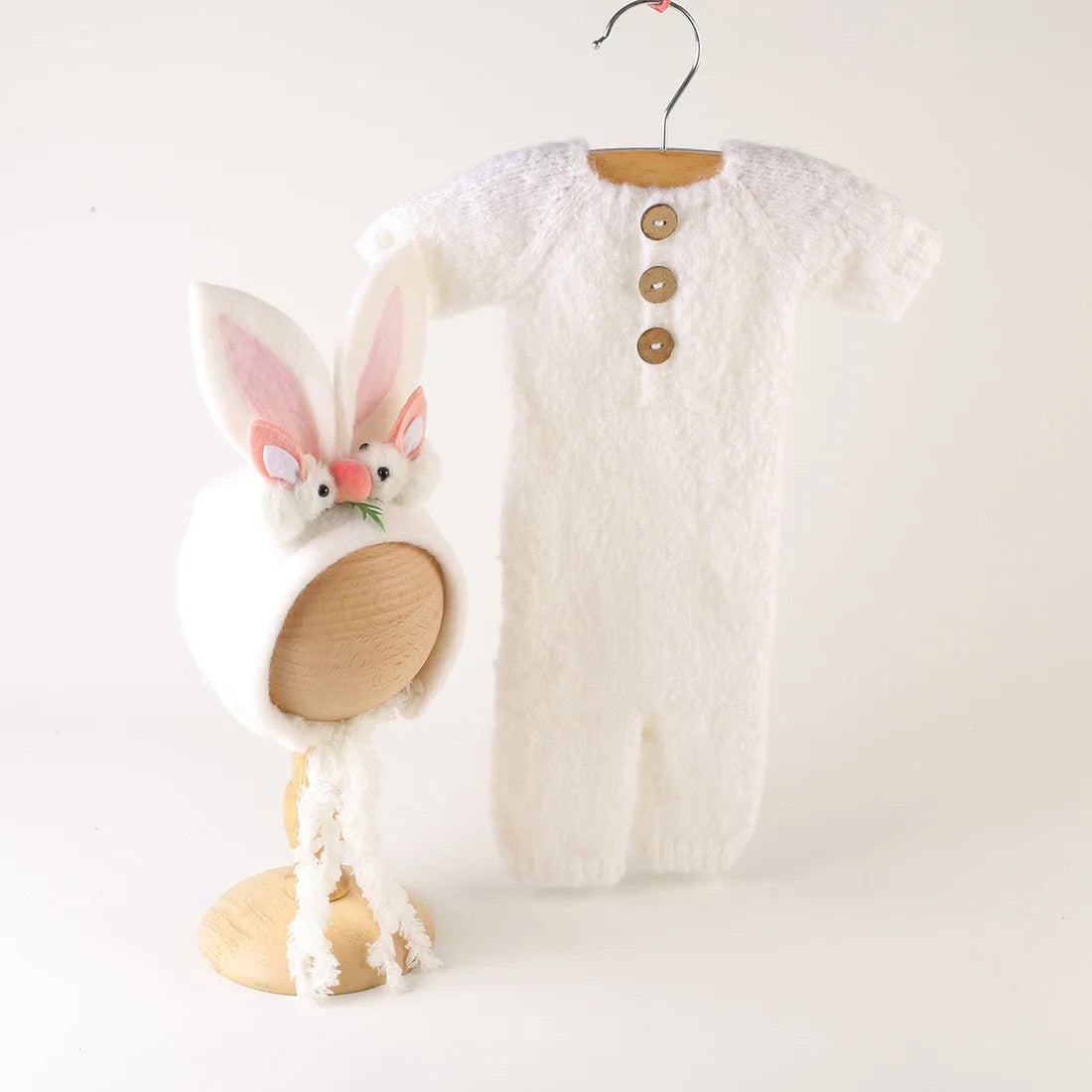 Knitted Newborn Dinosaur Romper Outfit Photography Props Crochet Baby Cartoon Animal Clothes Hat Sets Photography Accessories