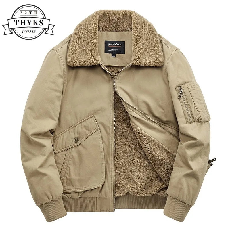 Militar Múltiplos Bolsos Jaqueta Masculina, Blusão Tático, Engrossar Aquecimento, Cardigan Luxo Casual, Casacos de acampamento ao ar livre