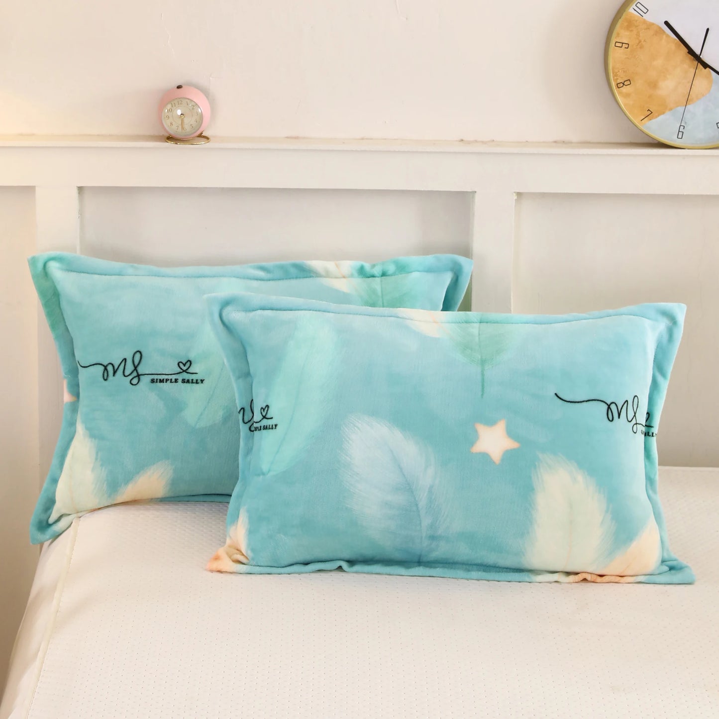 Winter Duvet Cover Thick Fleece Warm Flannel Coral  Double Sided Velvet Bedding  Single Double Queen King Size Quilt Cover