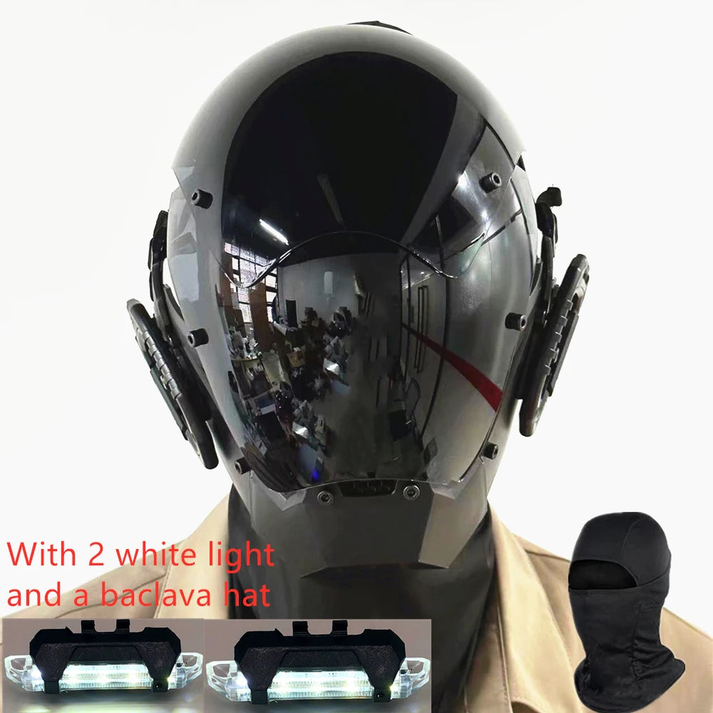 Punk Mask Helmet Cosplay for Motorcycle Men and Women, Halloween Party Mask Techwear, Full-Face Mask Costume Accessory