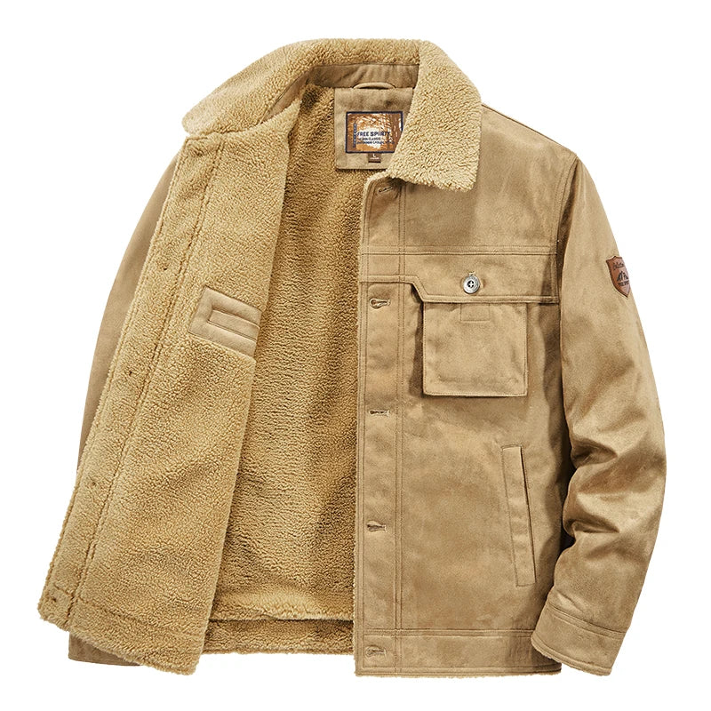 New Winter Men Windproof Warm Thick Fleece Jacket Men Fashion Casual Brand Coat Men Military Fur Collar High Quality Jacket Male