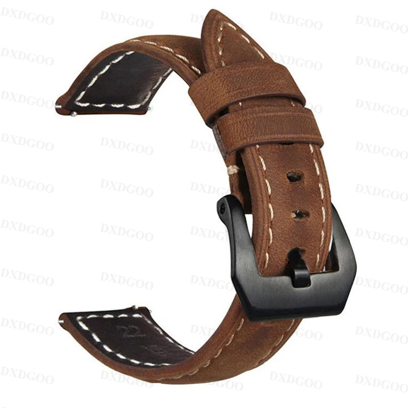 20mm 22mm Quick Release Leather Straps for Zeblaze Beyond 2 Quality Genuine Retro Genuine Leather Watchband Accessories