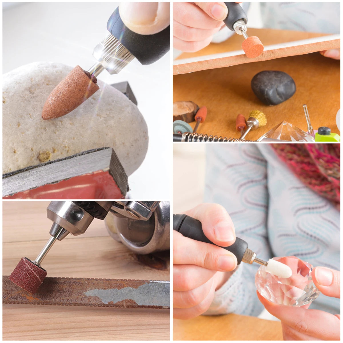 302Pcs Abrasive Rotary Tool Accessories Set Electric Mini Drill Bit Kit Sanding Polishing Cutting Engraving Heads For Dremel