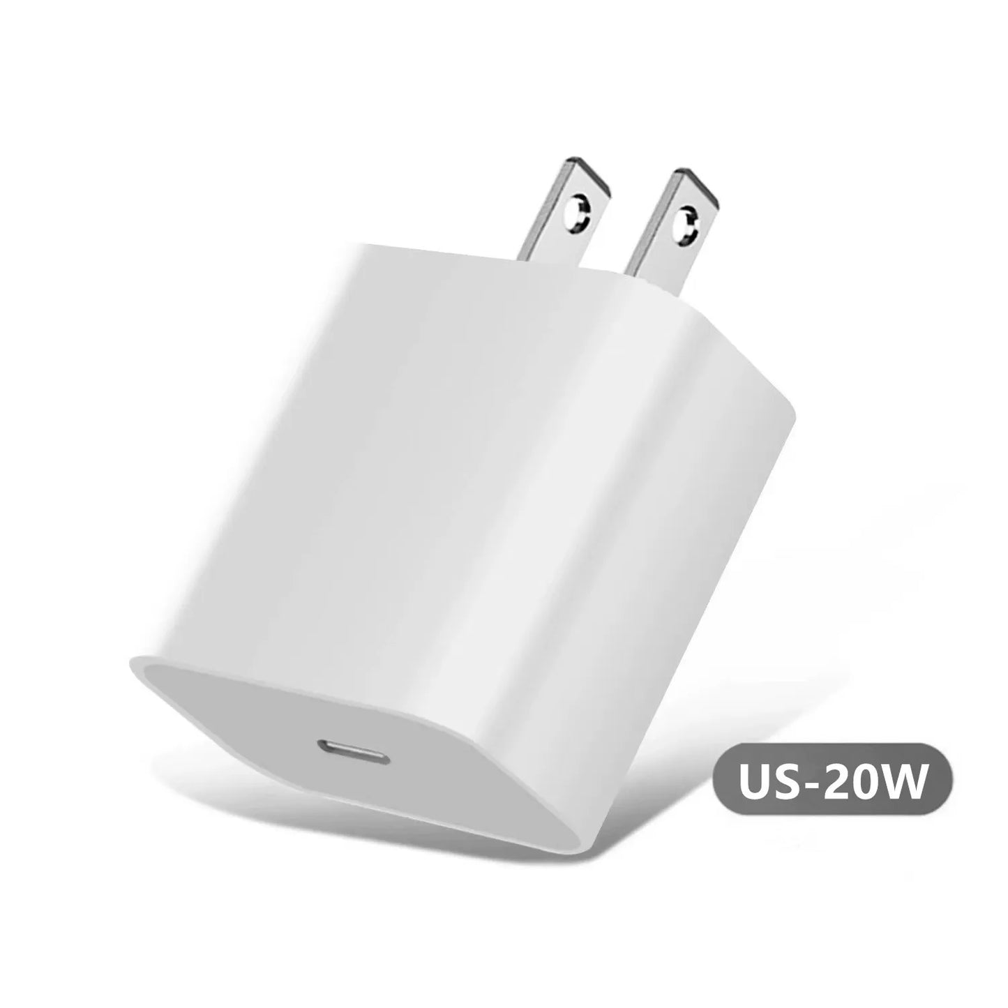 Le chargeur de charge rapide PD20W, interface type-c, adaptateur de vitesse euro-américain convient à la tête de charge Apple 12 13.
