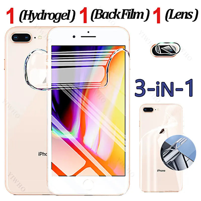 Full Glue Front Back Hydrogel Film for IPhone 8 7 6 6s Plus SE 2020 2023 Case Screen Protector for IPhone 8plus 7Plus 6S Se Lens