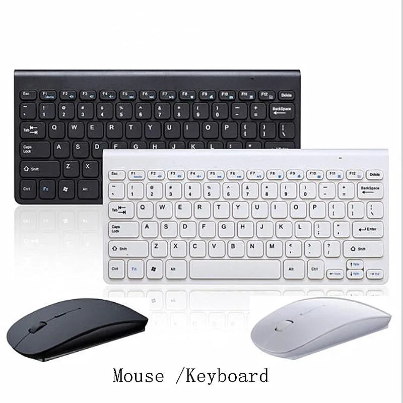 2.4G Wireless Keyboard Mouse Kits Russian French Arabic Korean Multi-media Combo For Windows 7 10 Android Ipad Laptop PC TV Box