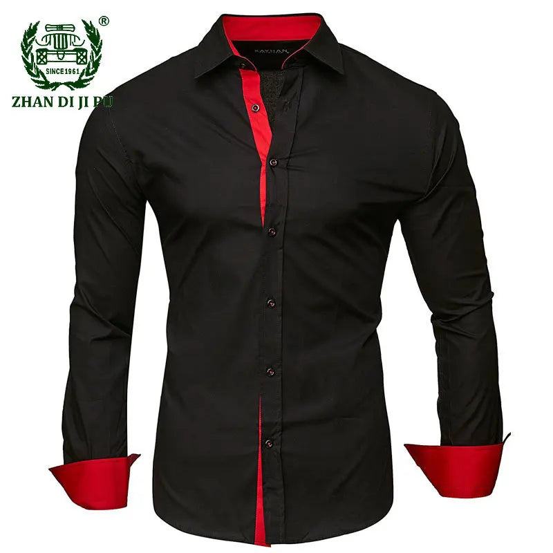Men's Shirt Business Casual Slim Fit Formal Long-sleeved Shirt Male Classic Shirts Wedding Party Tops Blouse Camisa Masculina