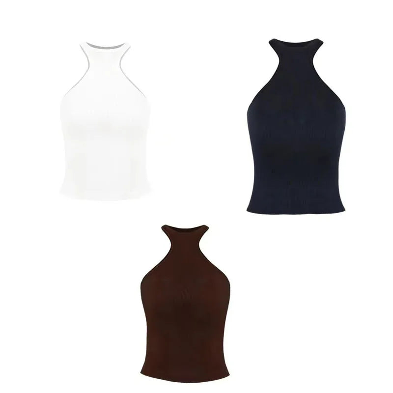 Women Fashion Sports Fitness Top Quick-Dry Breathable Running Training Yoga Vest With Chest Pad High Elasticity Soft Tank Top