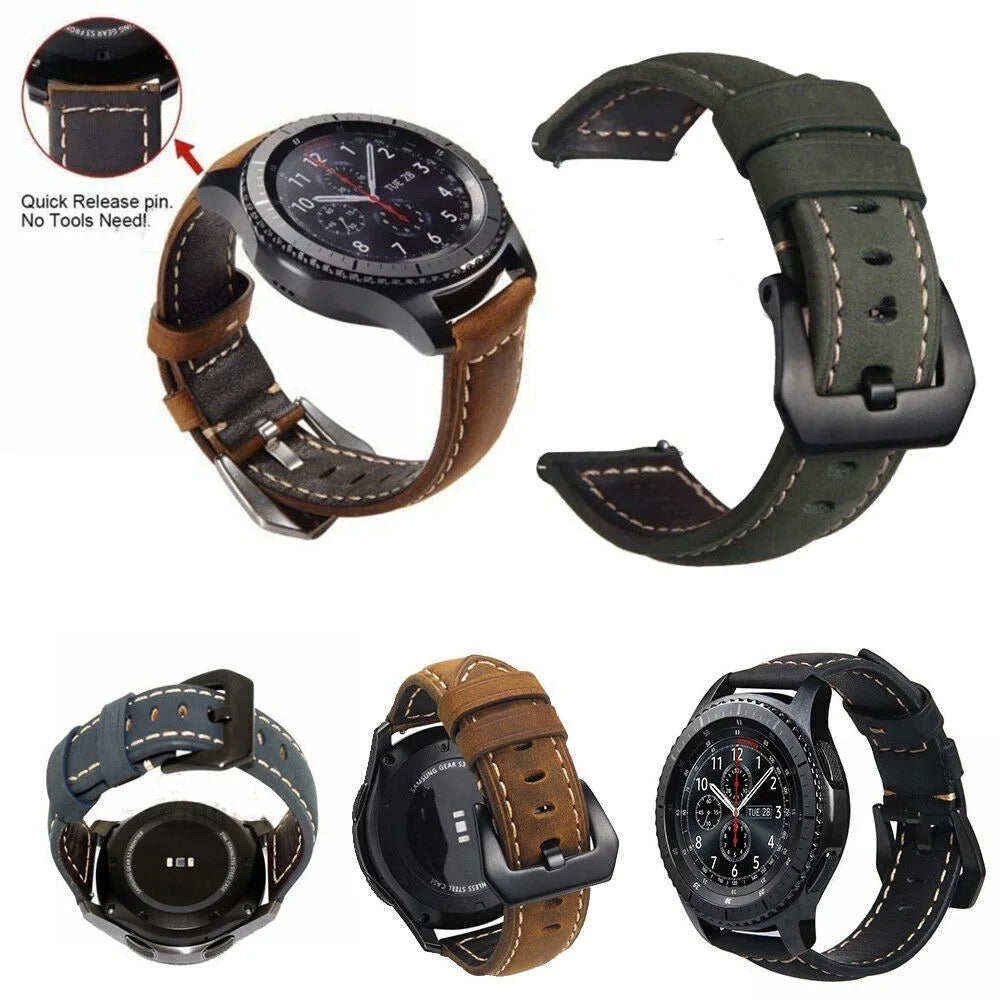 20mm 22mm Quick Release Leather Straps for Zeblaze Beyond 2 Quality Genuine Retro Genuine Leather Watchband Accessories
