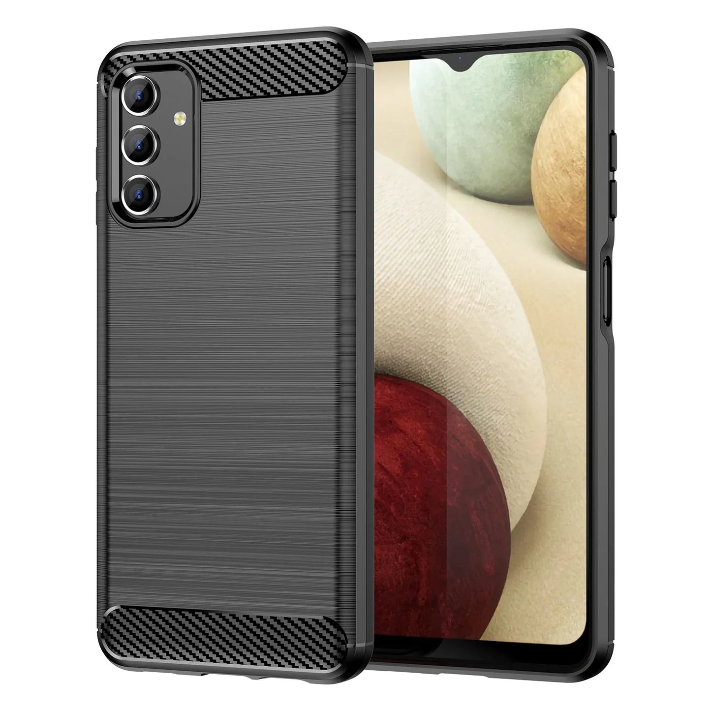 Capa de telefone fosco à prova de choque para samsung, caixa de fibra de carbono, galáxia m13, 5g, galáxia m14, m10, m10s, 4g