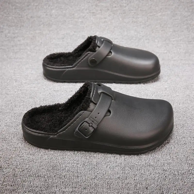 Men Cotton Slippers Winter Warm Slippers Women Home Cotton Shoes Size 36-45