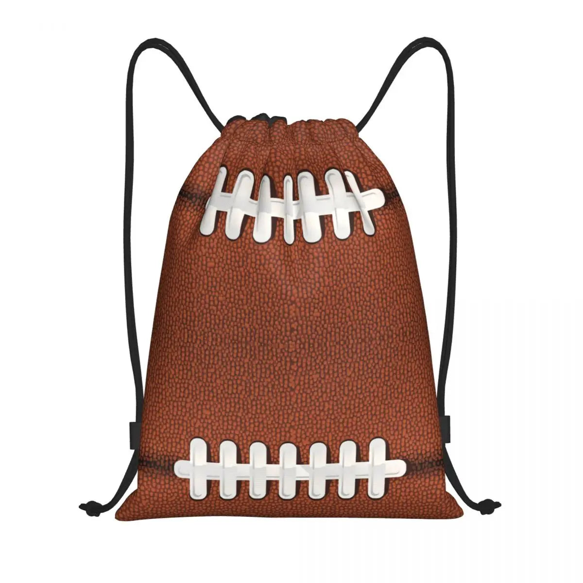 Rugby Stitching Football Drawstring Backpack Women Men Sport Gym Sackpack Portable Shopping Bag Sack