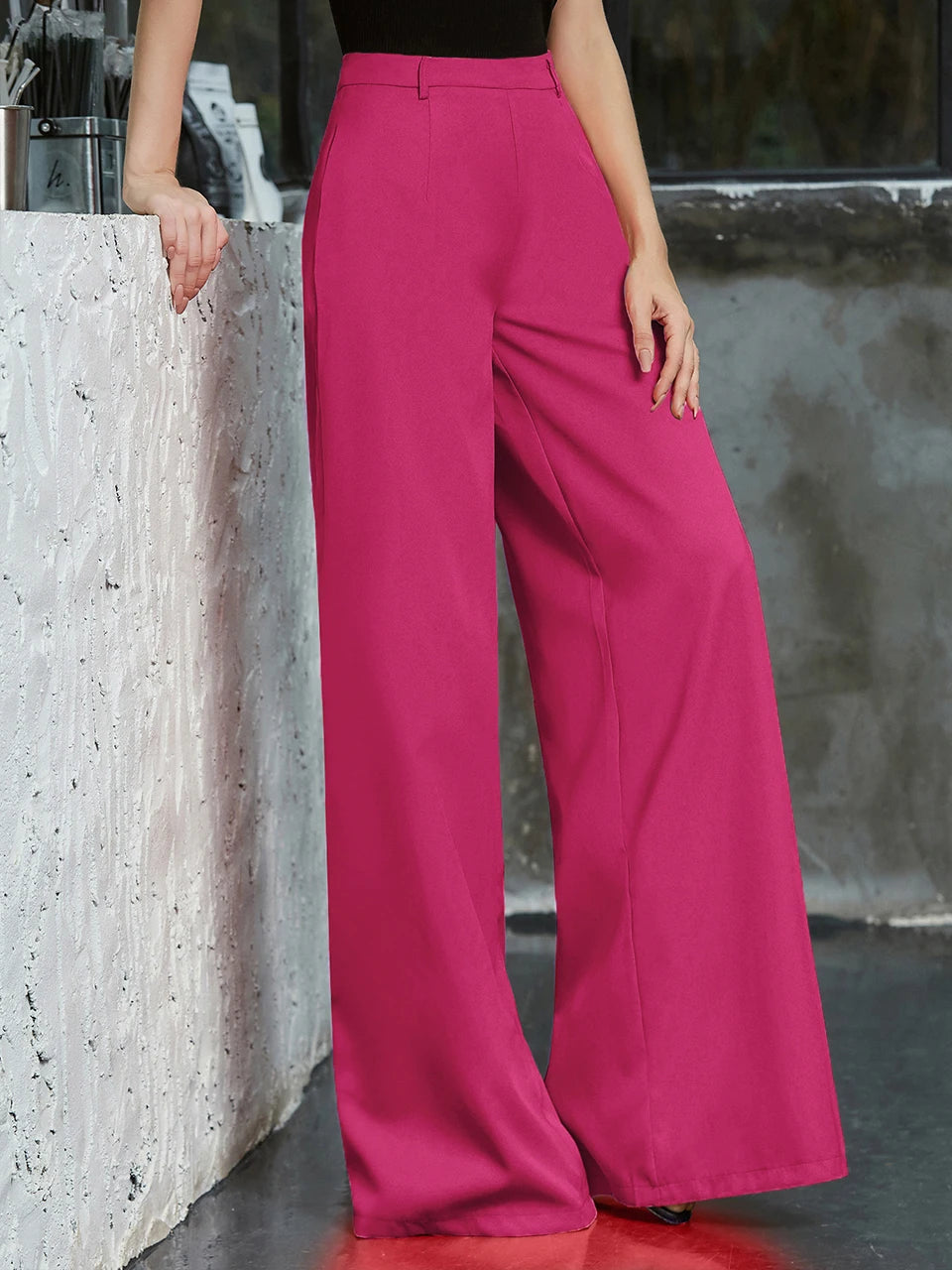 Cinemore calças femininas bolso lateral perna larga calças de cintura alta das mulheres do vintage roupas primavera 2022 esportes verão tendência MM0653-FF