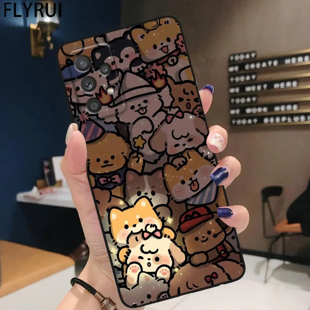 Funda Case For Samsung Galaxy S23 S22 S21 S20 FE S10 S24 LITE S9 S8 PLUS ULTRA 5G Phone Case Shell Cover Cute cartoon animals