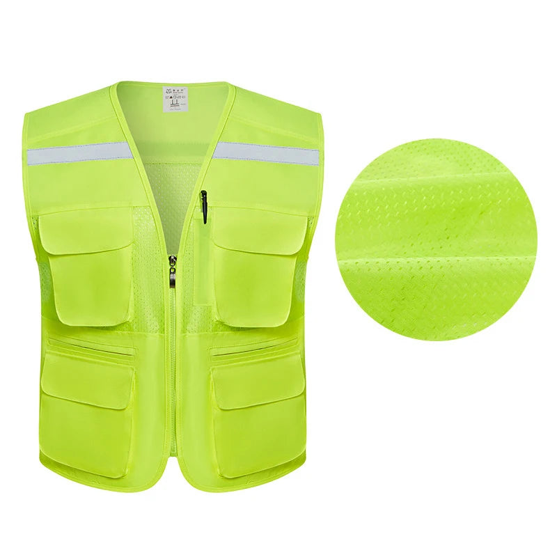 Mens Fishing Vests Outdoor Multi-pockets Sleeveless Jackets Male Summer Breathable Mens Vest Photography Tool Waistcoat