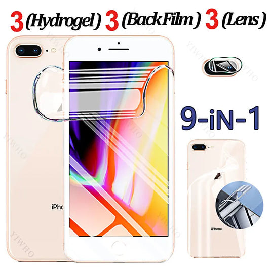 Full Glue Front Back Hydrogel Film for IPhone 8 7 6 6s Plus SE 2020 2023 Case Screen Protector for IPhone 8plus 7Plus 6S Se Lens