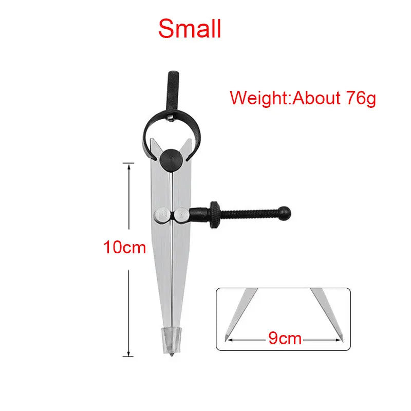 1PC Carbon Steel Scriber Divider Wheel Adjustable Wing Divider Edge Creaser Leather Stitch Hole Measure Compass Rotary Scribing