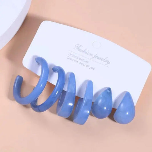 Korean Version Girl Suit Earrings Creative Simple Acetate Acrylic Earrings Retro Temperament Color All-match Earrings Pendiente