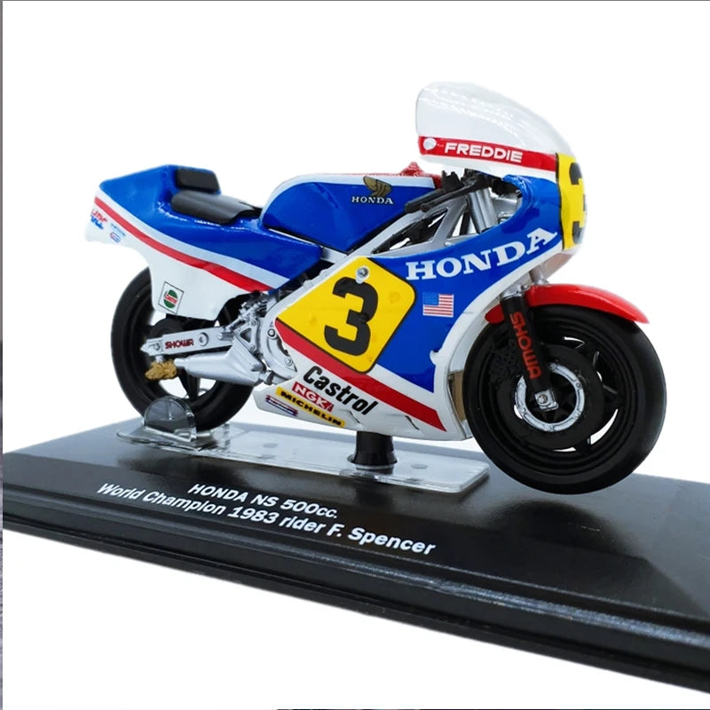 Honda NSR500cc Metal Simulation Two-stroke Motorcycle Sports Motorcycle Model Boutique Collection with Acrylic Display Box