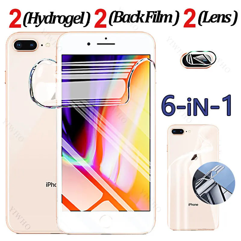 Full Glue Front Back Hydrogel Film for IPhone 8 7 6 6s Plus SE 2020 2023 Case Screen Protector for IPhone 8plus 7Plus 6S Se Lens