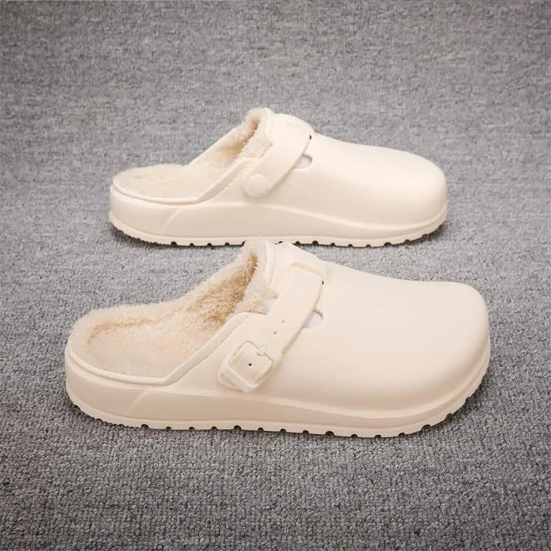 Men Cotton Slippers Winter Warm Slippers Women Home Cotton Shoes Size 36-45