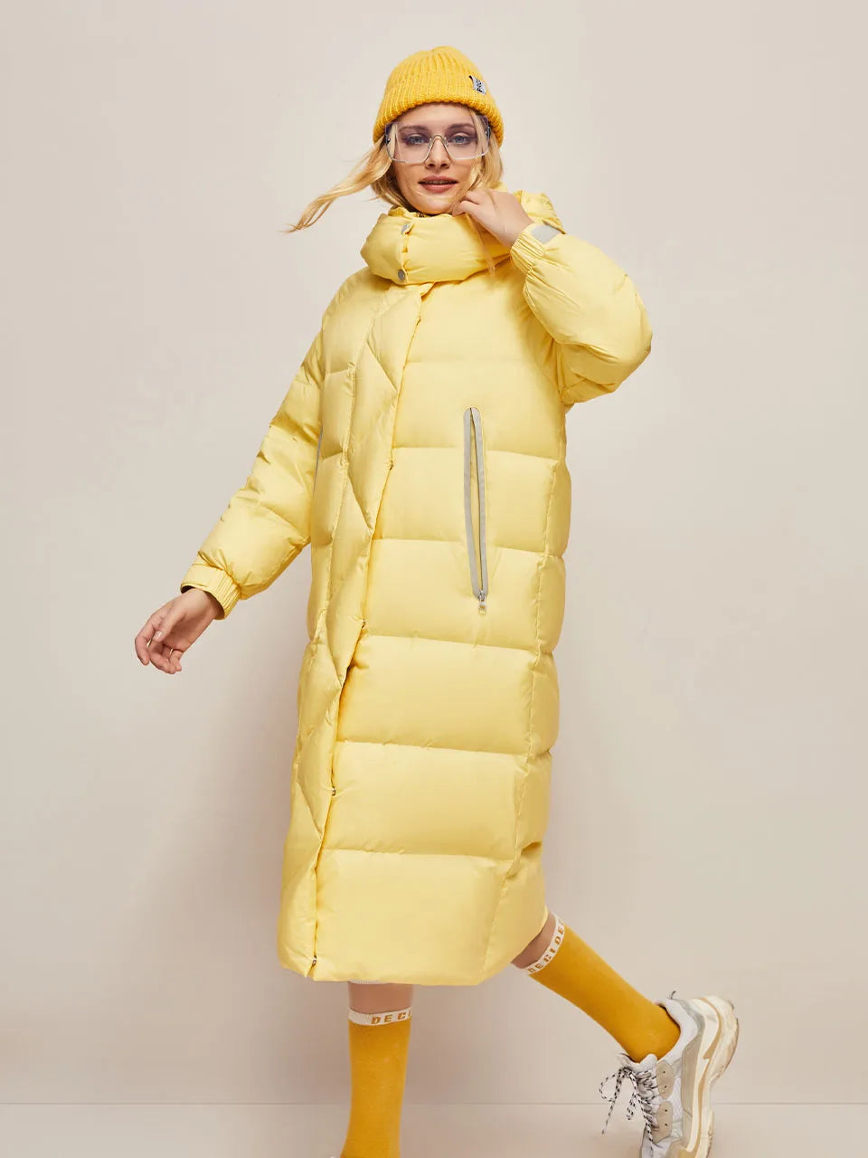 Cinemore down jacket woman winter 2022 long cold warm standing collar hooded casual Parkas Women's white duck down jacket Y22510