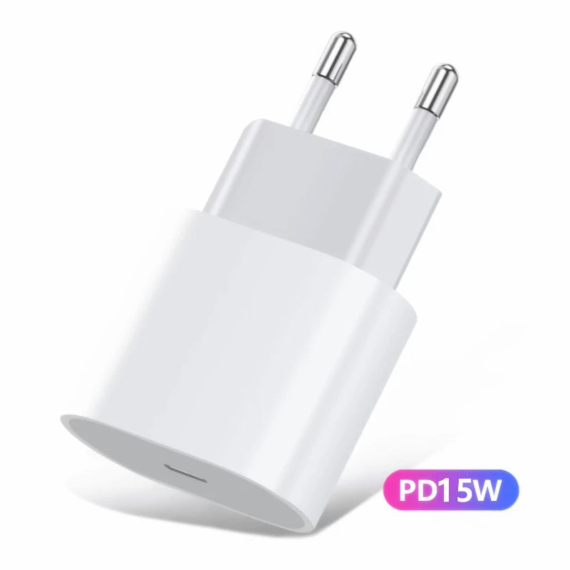 Le chargeur de charge rapide PD20W, interface type-c, adaptateur de vitesse euro-américain convient à la tête de charge Apple 12 13.