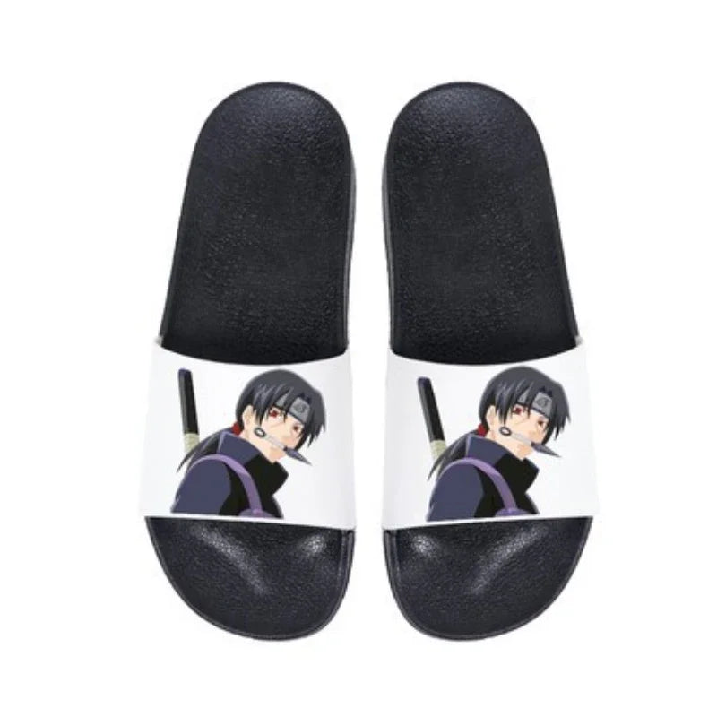Naruto anime cartoon household slippers Sasuke Naruto Itachi Kakashi men women outdoor secondary yuan anime cartoon slippers