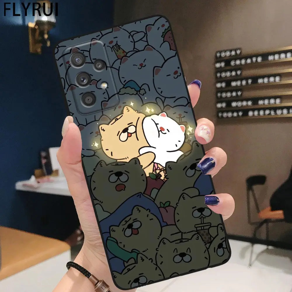 Funda Case For Samsung Galaxy S23 S22 S21 S20 FE S10 S24 LITE S9 S8 PLUS ULTRA 5G Phone Case Shell Cover Cute cartoon animals