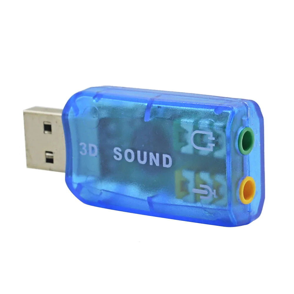 TISHRIC USB Sound Card 5.1 Channel Virtual Spdif CD Audio Card Adapter Microphone Earphone Interface For Mac/Window/Compter