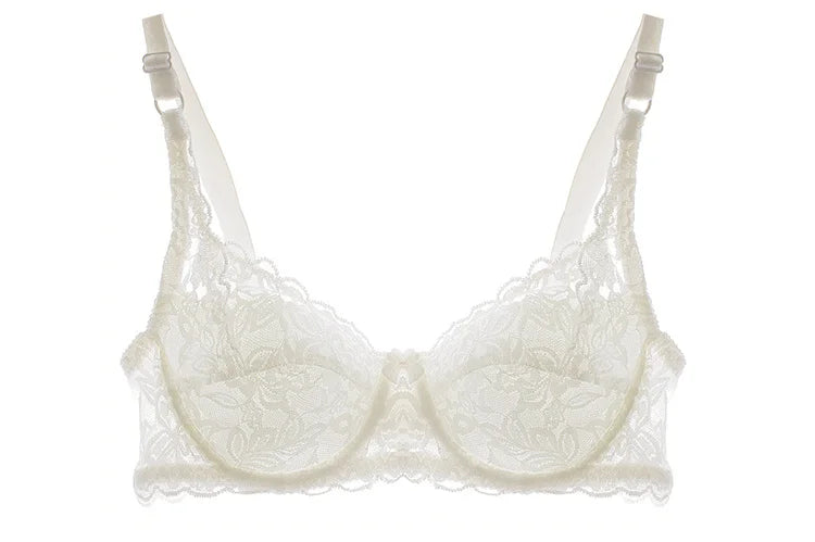 Sutiã sexy de renda para mulheres, roupa interior transparente, sutiãs push up, lingerie bh, íntimas, moda