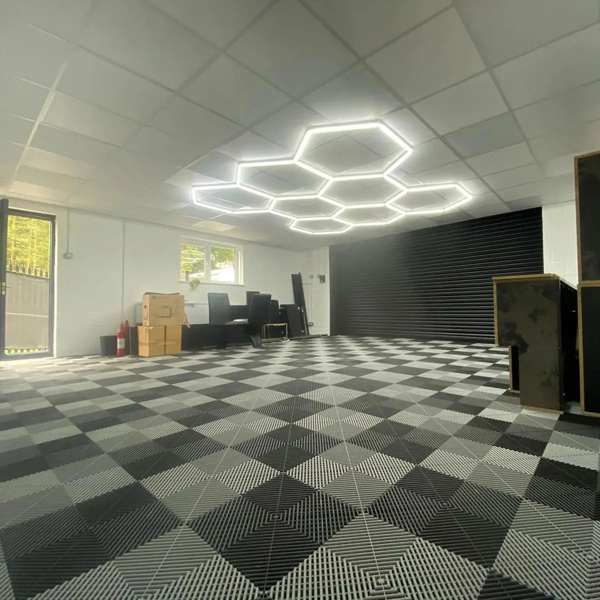 3 Years Warranty Honeycomb Led Light Garage Light Hexagon Led lamp Led Tube Ceiling Lighting For Auto Car Body Repair Workshop