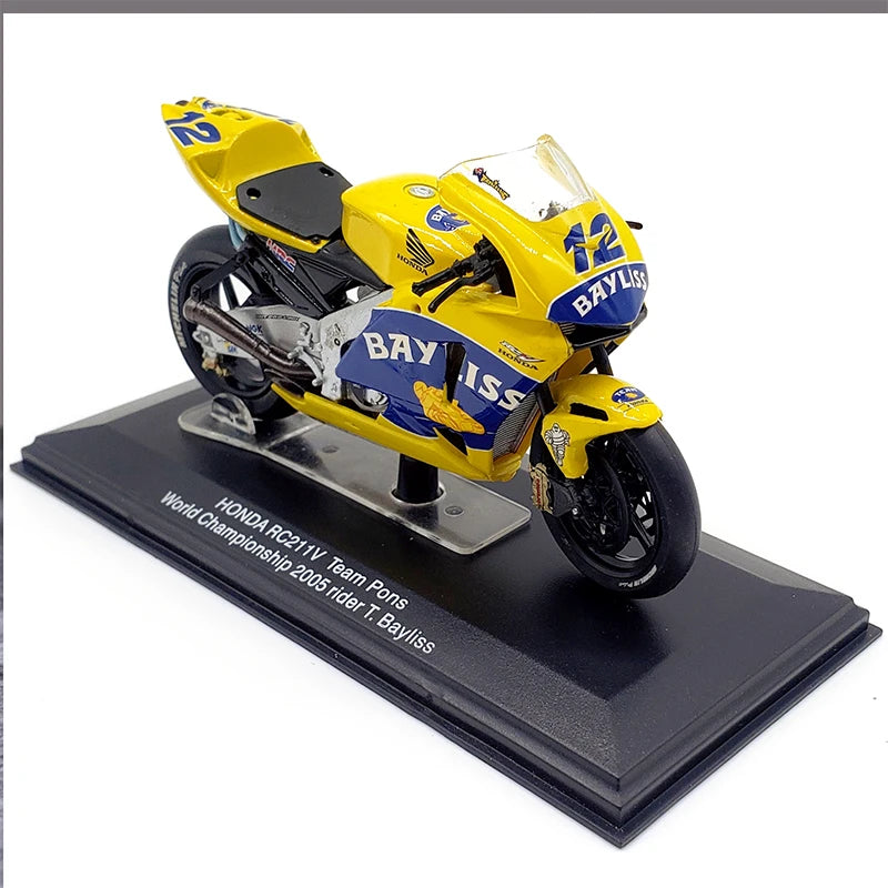 Honda NSR500cc Metal Simulation Two-stroke Motorcycle Sports Motorcycle Model Boutique Collection with Acrylic Display Box