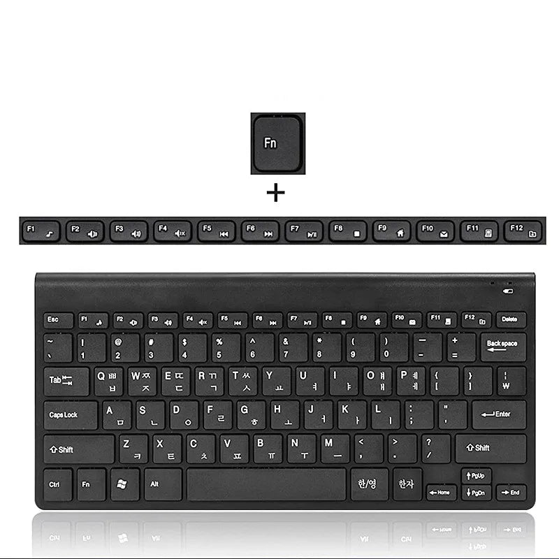 2.4G Wireless Keyboard Mouse Kits Russian French Arabic Korean Multi-media Combo For Windows 7 10 Android Ipad Laptop PC TV Box