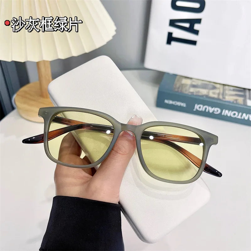 2023 Luxurious Rectangle Sunglasses Women Vintage Brand Designer Square Sun Glasses Men Shades Female Eyewear Eyeglasses Lenses