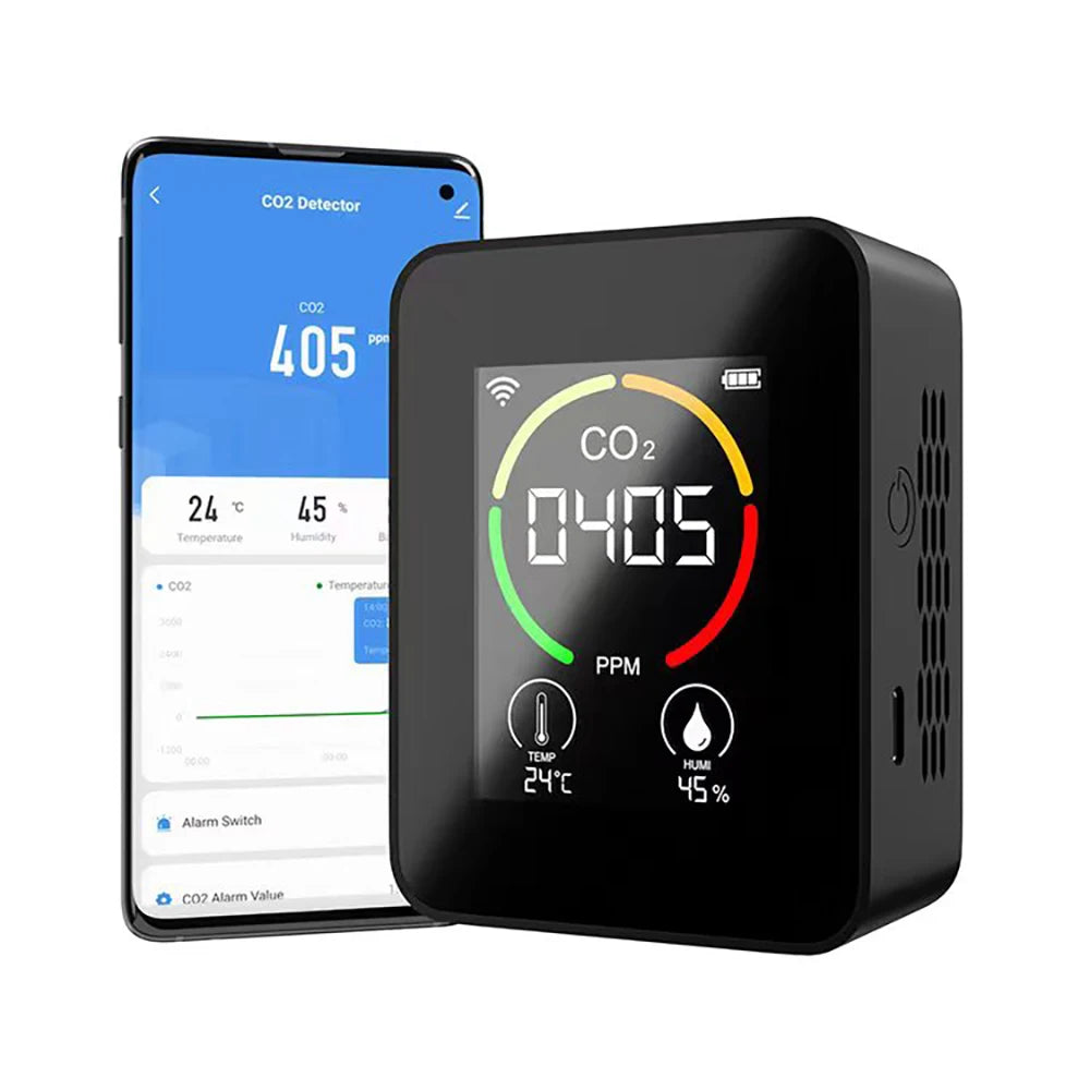 Air Monitor CO2 Carbon Dioxide Detector 3 in 1 Greenhouse Warehouse  Quality Temperature Humidity  Fast Measurement