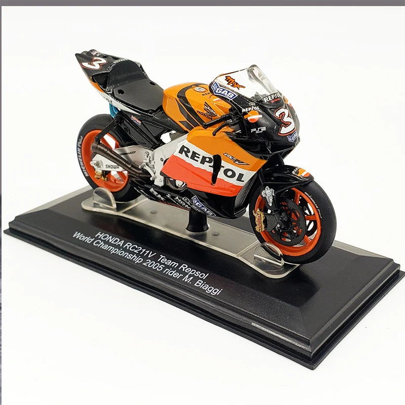 Honda NSR500cc Metal Simulation Two-stroke Motorcycle Sports Motorcycle Model Boutique Collection with Acrylic Display Box