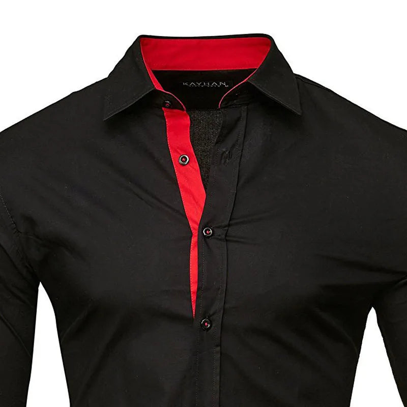 Men's Shirt Business Casual Slim Fit Formal Long-sleeved Shirt Male Classic Shirts Wedding Party Tops Blouse Camisa Masculina