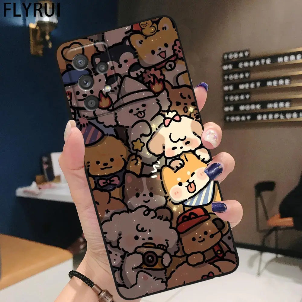 Funda Case For Samsung Galaxy S23 S22 S21 S20 FE S10 S24 LITE S9 S8 PLUS ULTRA 5G Phone Case Shell Cover Cute cartoon animals