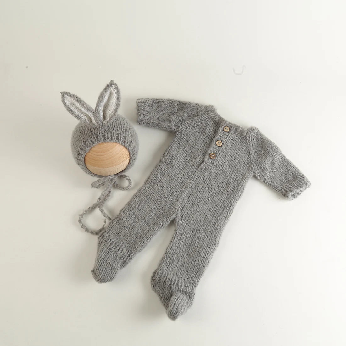 Knitted Newborn Dinosaur Romper Outfit Photography Props Crochet Baby Cartoon Animal Clothes Hat Sets Photography Accessories