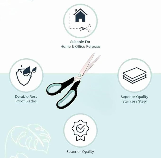 Craft Scissors – Sharp Stainless Steel for Home, School & Office (Random Color)