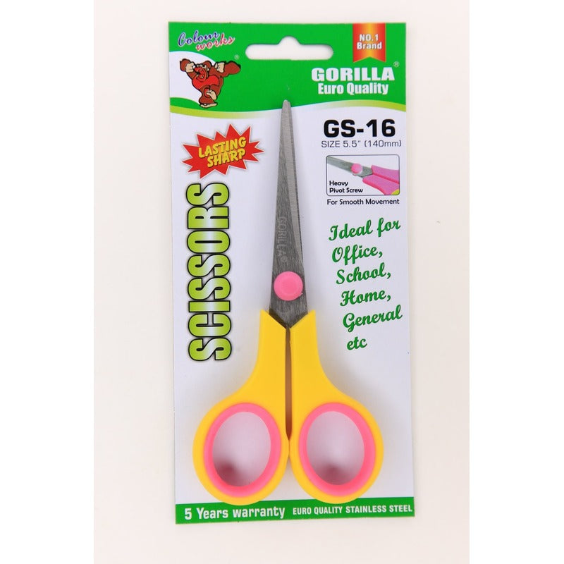Gorilla GS-16 5.5" Scissors – Sharp Stainless Steel with Comfort Grip