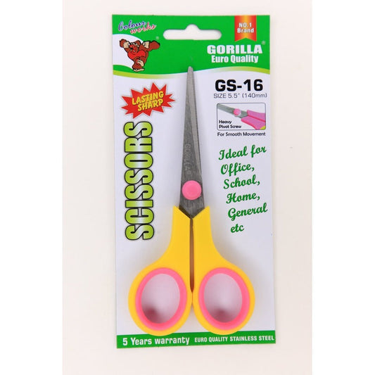 Gorilla GS-16 5.5" Scissors – Sharp Stainless Steel with Comfort Grip