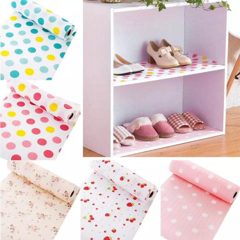 Non-Slip Place Mat Cushion Sheet - Waterproof Anti-Bacterial Cabinet Plastic Foam for Kitchen Drawers 1 Pcs (Random Print)