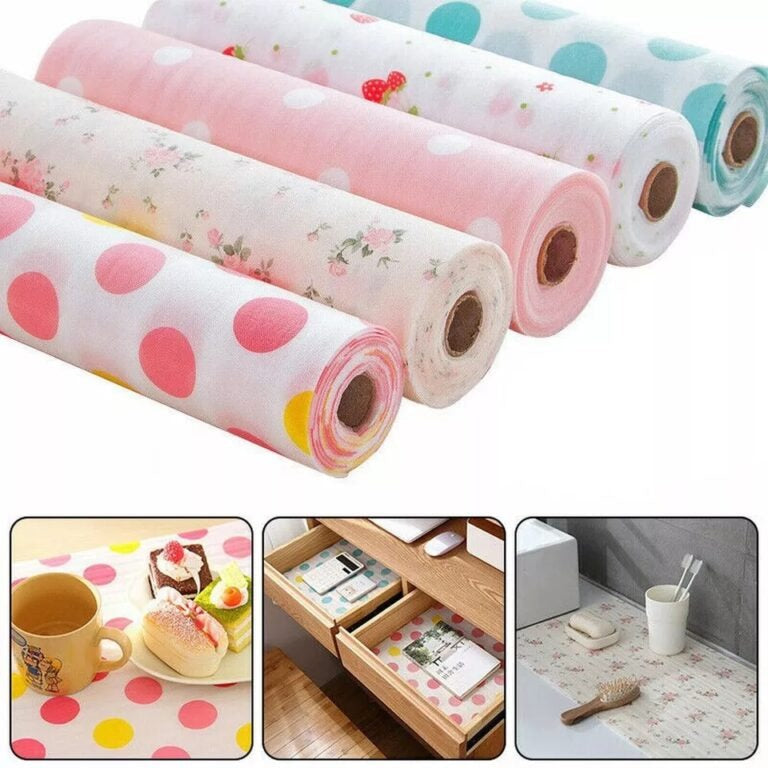 Non-Slip Place Mat Cushion Sheet - Waterproof Anti-Bacterial Cabinet Plastic Foam for Kitchen Drawers 1 Pcs (Random Print)