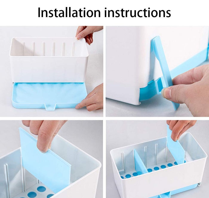 3 Compartment Plastic Drain Rack